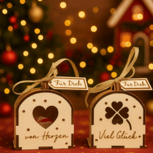 Pralinen-Box aus Holz ohne Inhalt