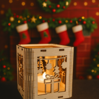 Weihnachtliches Teelichthaus