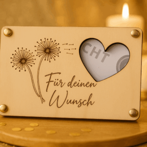 Geldgeschenk-Holzschild