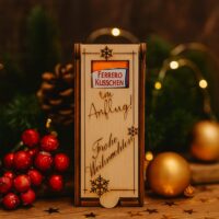 Ferrero Küsschen Holzbox – „Frohe Weihnachten“ Edition