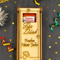 Ferrero Küsschen Holzbox „Frohes Neues Jahr“