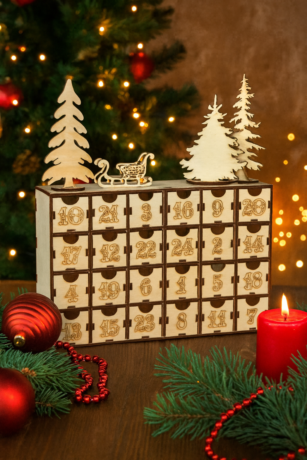 Holz- Adventskalender