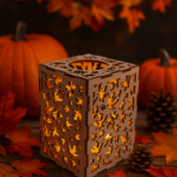 Holz-Teelichthalter „Herbstzauber“