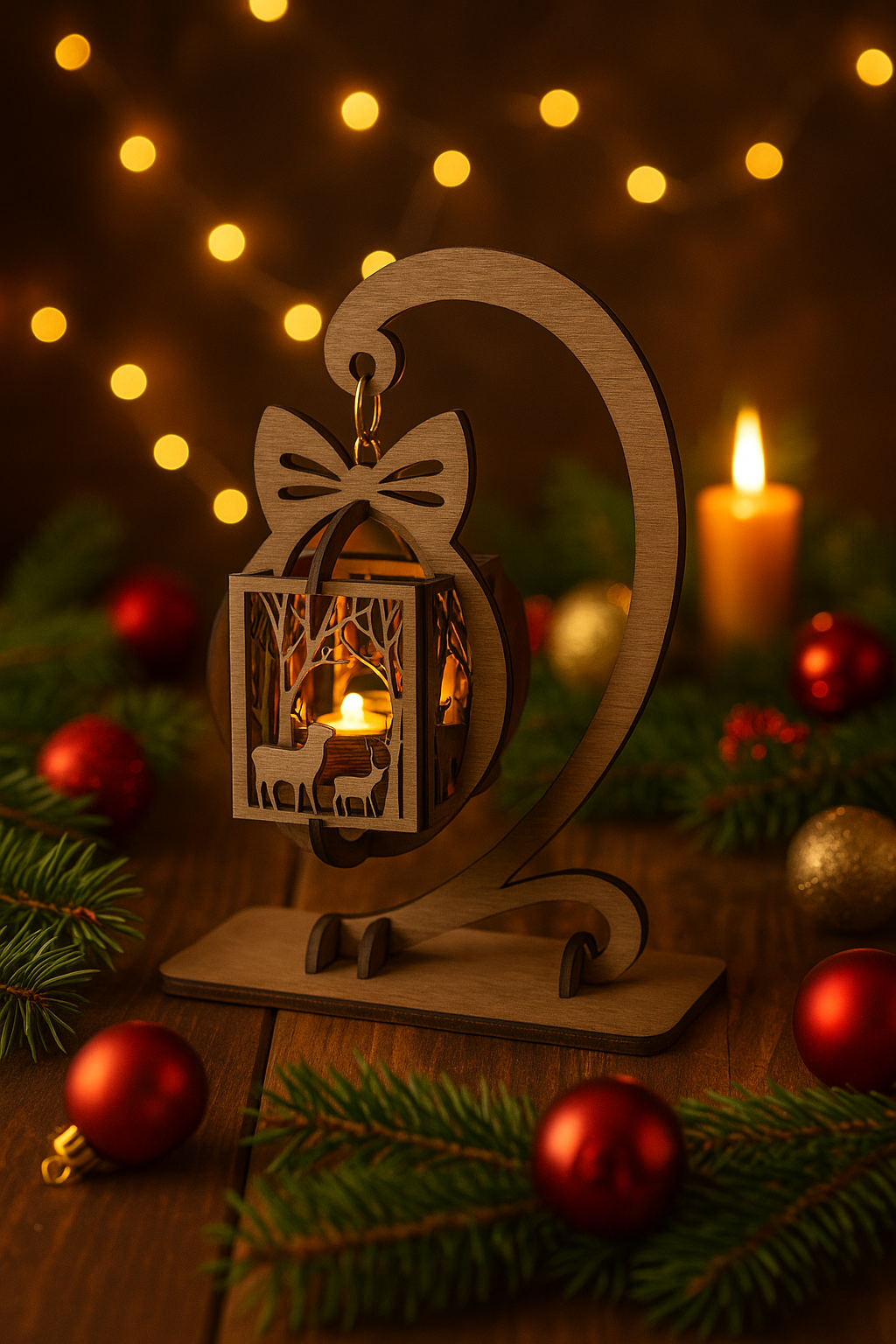 Weihnachtslaterne hängend