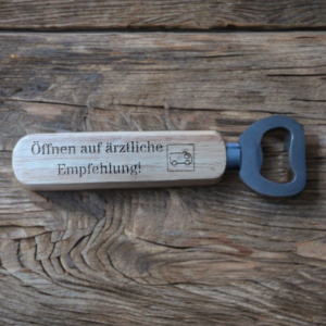 Flaschenöffner aus Holz – mit persönlicher Gravur