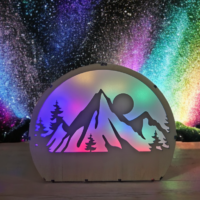 🌈 LED-Leuchtbild „Bergzauber“