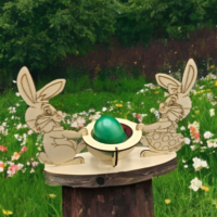 🐰🐰 Holz-Eierhalter „Zwei Osterhasen“