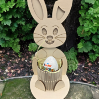 🐰 Holz-Osterhase mit Körbchen – ohne Inhalt