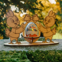 🐥 Holz-Osterdeko „Küken-Ei-Halter“