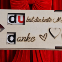 💝 Personalisierte Duplo-Geschenkbox aus Holz – Beste Mama 💝für 2 Duplo-Riegel